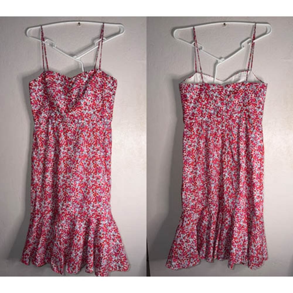 J Crew Ruffle-hem midi dress in Liberty Wiltshire floral  Size 6 RARE